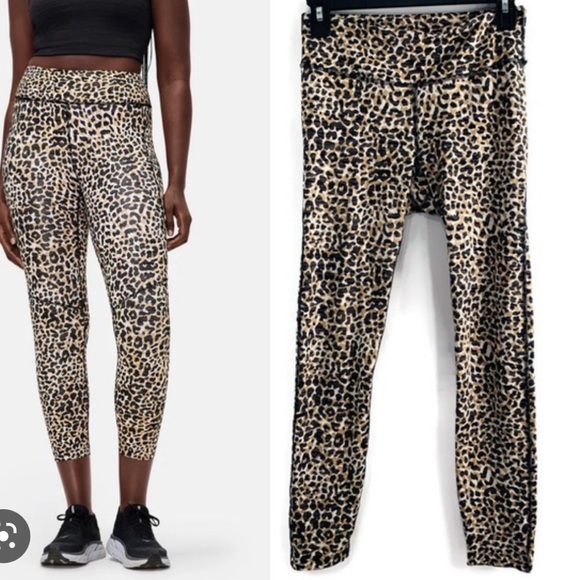 Outdoor Voices Leopard Flex Cropped Leggings - Picture 2 of 7